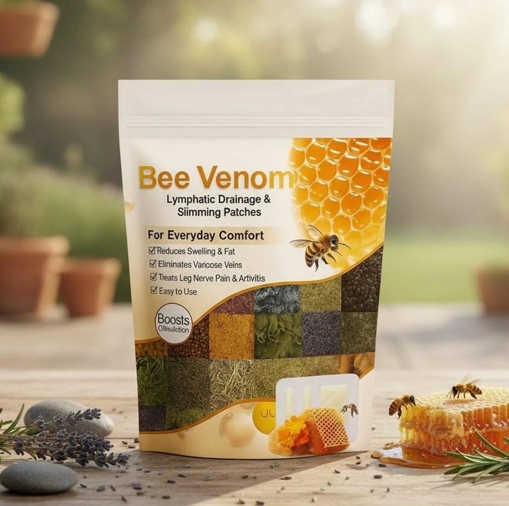 Bee Venom Lymphatic Daiamage & Sliming Patches 10 Patches